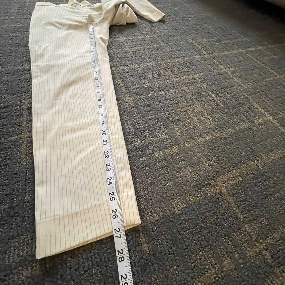 Banana Republic Womens Size 0 Beige Pinstripe Hayden Pant Pull On Trousers - Picture 9 of 9
